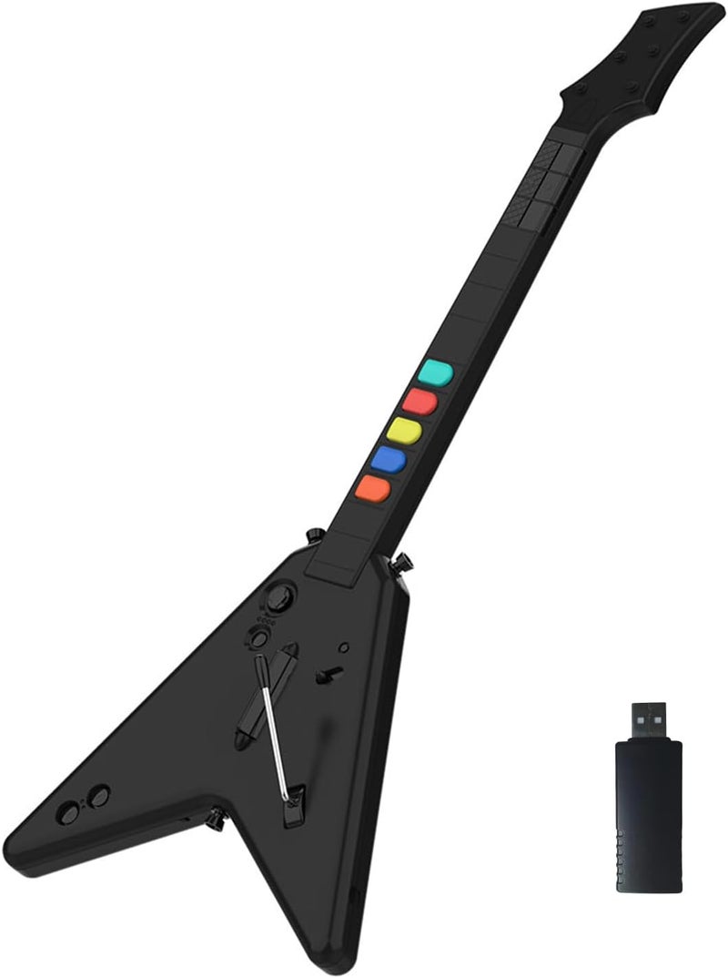 NBCP Wireless Guitar Controller for PlayStation 4, PC,PS4/PS3,Clone Hero, Fortnite Festival,Compatible with Guitar Hero & Rock,Plug-and-Play USB Receiver - Image 1